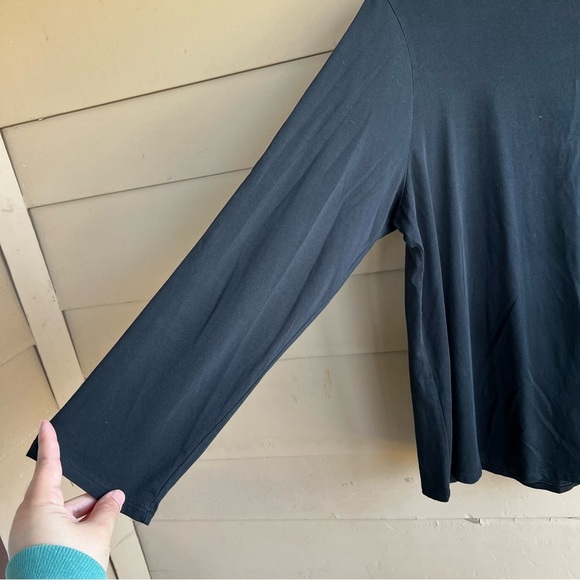 Pure Jill Long Sleeve Shirttail Tee - Size XL - Pima Cotton Casual Modest - Picture 2 of 4